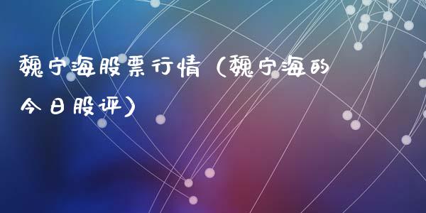 魏宁海股票行情（魏宁海的今日股评）_https://www.kuaijiepai.net_国际股建_第1张