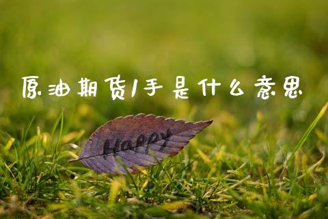 原油期货1手是什么意思_https://www.kuaijiepai.net_期货资讯_第1张
