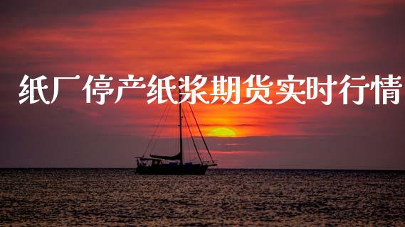 纸厂停产纸浆期货实时行情_https://www.kuaijiepai.net_国际期货_第1张