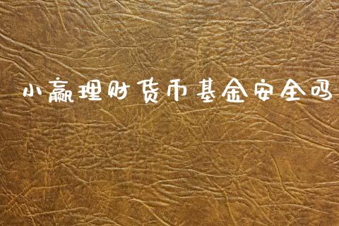 小赢理财货币基金安全吗_https://www.kuaijiepai.net_期货理财_第1张