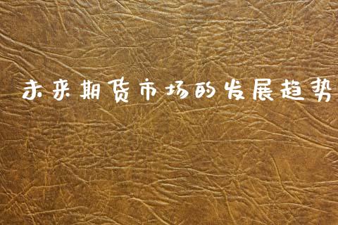 未来期货市场的发展趋势_https://www.kuaijiepai.net_国际期货_第1张