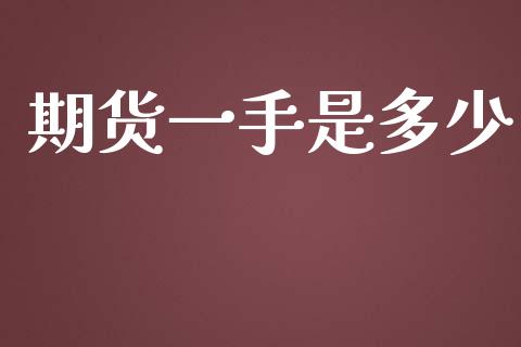 期货一手是多少_https://www.kuaijiepai.net_期货在线_第1张