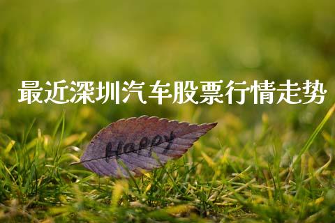 最近深圳汽车股票行情走势_https://www.kuaijiepai.net_股票理论_第1张