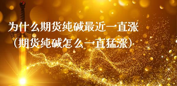 为什么期货纯碱最近一直涨（期货纯碱怎么一直猛涨）_https://www.kuaijiepai.net_期货资讯_第1张
