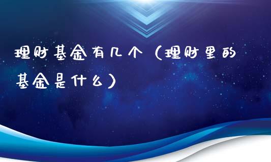 理财基金有几个（理财里的基金是什么）_https://www.kuaijiepai.net_投资理财_第1张