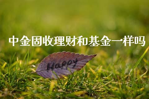 中金固收理财和基金一样吗_https://www.kuaijiepai.net_期货理财_第1张