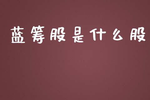 蓝筹股是什么股_https://www.kuaijiepai.net_国际期货_第1张