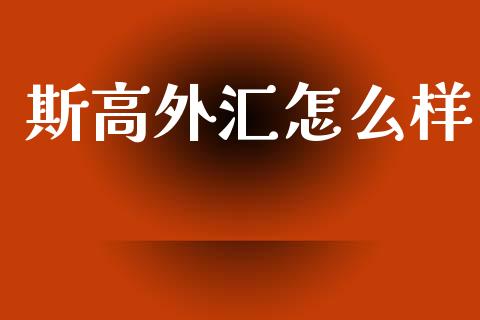 斯高外汇怎么样_https://www.kuaijiepai.net_国际期货_第1张