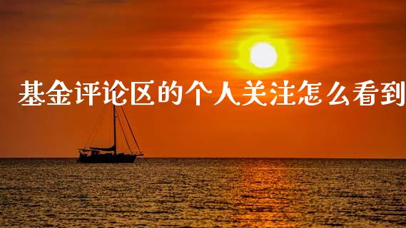 基金评论区的个人关注怎么看到_https://www.kuaijiepai.net_投资理财_第1张