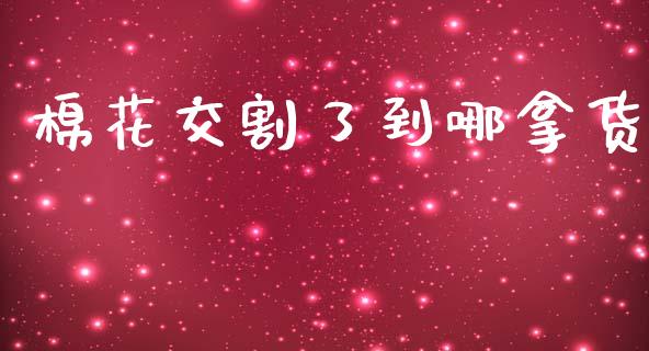 棉花交割了到哪拿货_https://www.kuaijiepai.net_国际期货_第1张