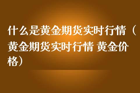 什么是黄金期货实时行情（黄金期货实时行情 黄金价格）_https://www.kuaijiepai.net_国际期货_第1张