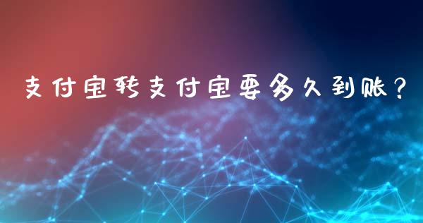 支付宝转支付宝要多久到账？_https://www.kuaijiepai.net_期货资讯_第1张