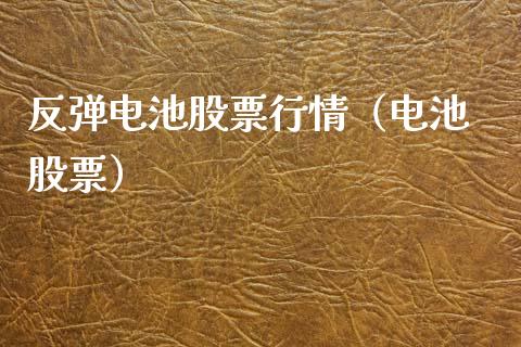 反弹电池股票行情（电池 股票）_https://www.kuaijiepai.net_新股新闻_第1张