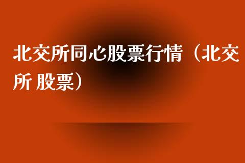 北交所同心股票行情（北交所 股票）_https://www.kuaijiepai.net_新股新闻_第1张