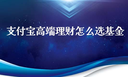 支付宝高端理财怎么选基金_https://www.kuaijiepai.net_期货理财_第1张