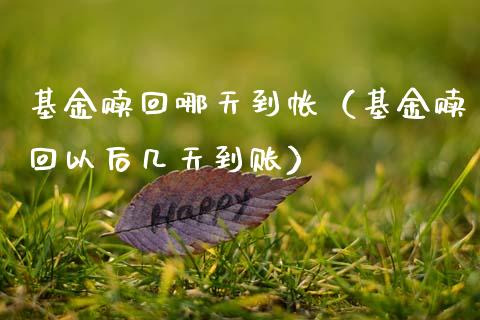 基金赎回哪天到帐（基金赎回以后几天到账）_https://www.kuaijiepai.net_期货理财_第1张