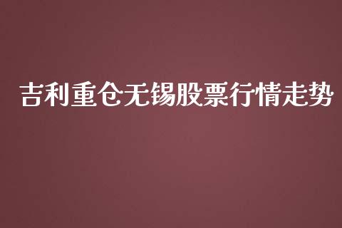 吉利重仓无锡股票行情走势_https://www.kuaijiepai.net_股票理论_第1张