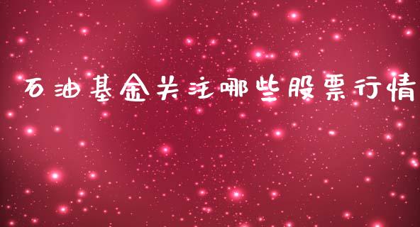 石油基金关注哪些股票行情_https://www.kuaijiepai.net_新股新闻_第1张