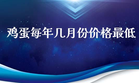 鸡蛋每年几月份价格最低_https://www.kuaijiepai.net_期货资讯_第1张