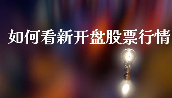 如何看新开盘股票行情_https://www.kuaijiepai.net_股票理论_第1张