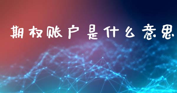 期权账户是什么意思_https://www.kuaijiepai.net_国际股建_第1张
