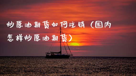 炒原油期货如何注销（国内怎样炒原油期货）_https://www.kuaijiepai.net_国际期货_第1张