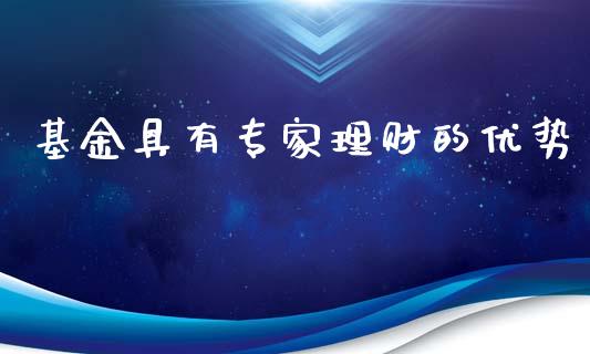 基金具有专家理财的优势_https://www.kuaijiepai.net_期货理财_第1张