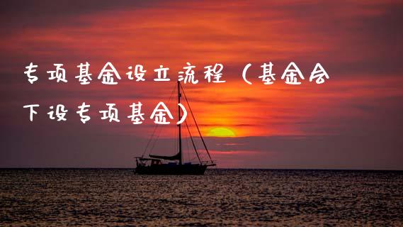 专项基金设立流程（基金会下设专项基金）_https://www.kuaijiepai.net_投资理财_第1张