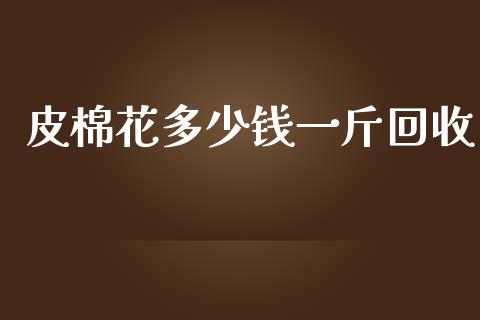 皮棉花多少钱一斤回收_https://www.kuaijiepai.net_国际期货_第1张