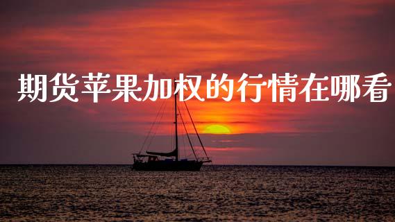 期货苹果加权的行情在哪看_https://www.kuaijiepai.net_期货资讯_第1张