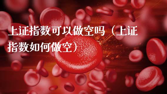 上证指数可以做空吗（上证指数如何做空）_https://www.kuaijiepai.net_国际期货_第1张