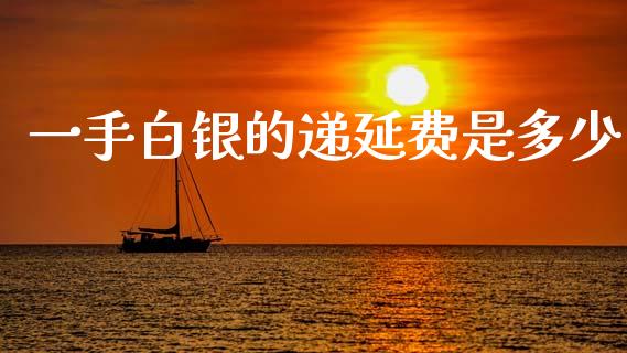 一手白银的递延费是多少_https://www.kuaijiepai.net_期货资讯_第1张
