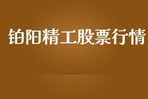 铂阳精工股票行情_https://www.kuaijiepai.net_新股新闻_第1张