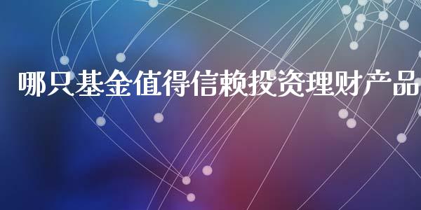 哪只基金值得信赖投资理财产品_https://www.kuaijiepai.net_期货理财_第1张