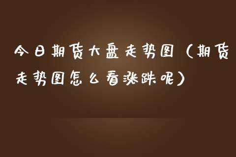 今日期货大盘走势图（期货走势图怎么看涨跌呢）_https://www.kuaijiepai.net_期货资讯_第1张