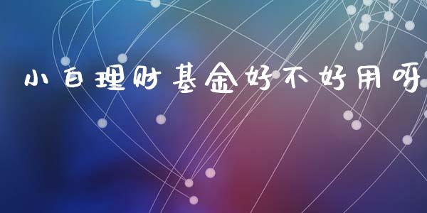 小白理财基金好不好用呀_https://www.kuaijiepai.net_投资理财_第1张