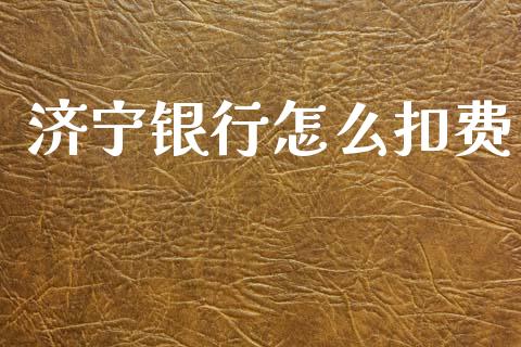 济宁银行怎么扣费_https://www.kuaijiepai.net_投资理财_第1张