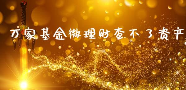 万家基金微理财查不了资产_https://www.kuaijiepai.net_投资理财_第1张