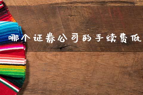 哪个证券公司的手续费低_https://www.kuaijiepai.net_国际期货_第1张