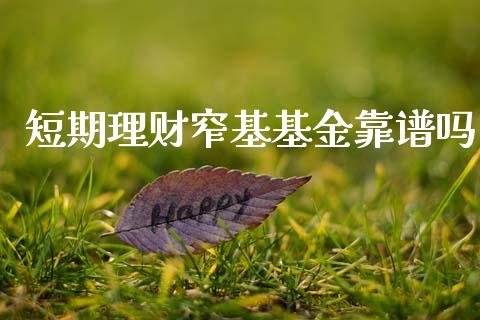 短期理财窄基基金靠谱吗_https://www.kuaijiepai.net_期货理财_第1张