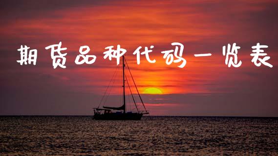 期货品种代码一览表_https://www.kuaijiepai.net_国际期货_第1张