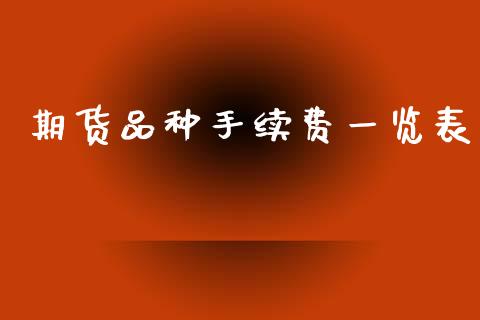 期货品种手续费一览表_https://www.kuaijiepai.net_期货资讯_第1张