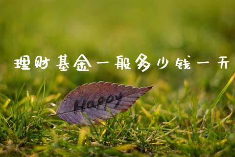 理财基金一般多少钱一天_https://www.kuaijiepai.net_投资理财_第1张