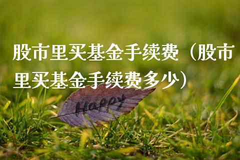 股市里买基金手续费（股市里买基金手续费多少）_https://www.kuaijiepai.net_投资理财_第1张