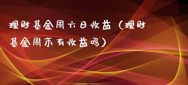 理财基金周六日收益（理财基金周末有收益吗）_https://www.kuaijiepai.net_投资理财_第1张