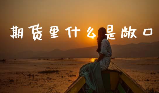 期货里什么是敞口_https://www.kuaijiepai.net_股票理论_第1张
