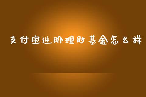 支付宝进阶理财基金怎么样_https://www.kuaijiepai.net_期货理财_第1张