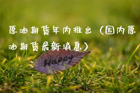原油期货年内推出（国内原油期货最新消息）_https://www.kuaijiepai.net_期货资讯_第1张
