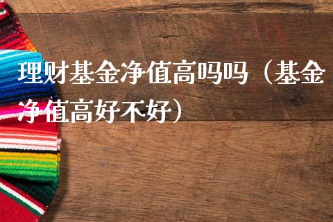 理财基金净值高吗吗（基金净值高好不好）_https://www.kuaijiepai.net_期货理财_第1张