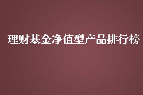 理财基金净值型产品排行榜_https://www.kuaijiepai.net_期货理财_第1张